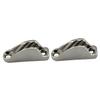 Anneome 2pcs Stainless Steel Cleat for Sailing Rope Buffer Device Tensioner for Yacht and Boat Ropes Essential Sailing Accessory view 1