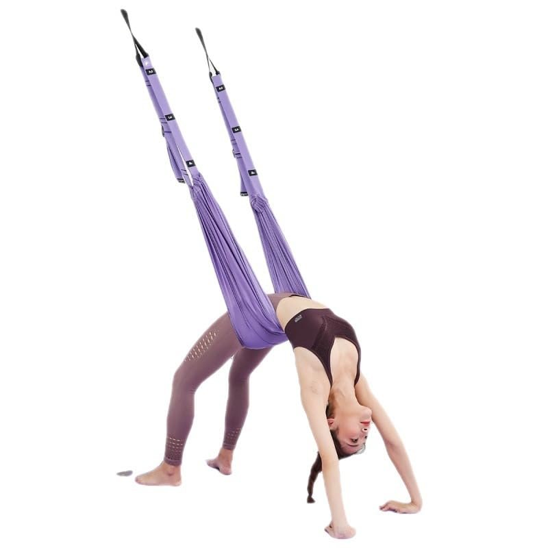 JBNCRYGD Yoga Stretching Strap, Aerial Yoga Rope for Back Pain, Aerial Yoga Hammock for Increased Flexibility and Back Pain Relief,