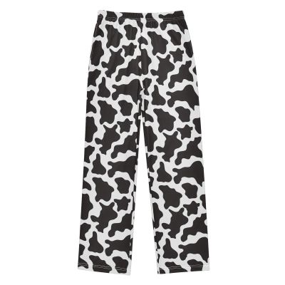 ALAZA Black White Cow Print Pajama Pants Long Sleep Pant Pajama Bottoms Elastic Waist with Pockets 13-14 Years