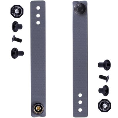 [1 Pair] HolsterSmith - (5.75 inch) - IWB Soft Belt Loops - (Gray)  HD Ruberized Nylon - w/Pull-The-Dot Security Snaps & Multi Mounting Hardware - (Fits 1.25-2.0 inch Belts (Adjustable)