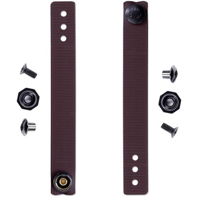 [1 Pair] HolsterSmith - (5.75 inch) - IWB Soft Belt Loops - (Brown)  HD Ruberized Nylon - w/Pull-The-Dot Security Snaps & Multi Mounting Hardware - (Fits 1.25-2.0 inch Belts (Adjustable)