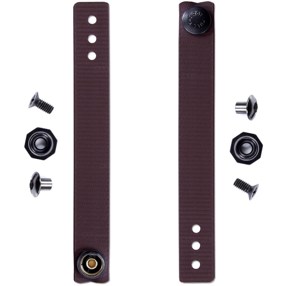 [1 Pair] HolsterSmith - (5.75 inch) - IWB Soft Belt Loops - (Brown)  HD Ruberized Nylon - w/Pull-The-Dot Security Snaps & Multi Mounting Hardware - (Fits 1.25-2.0 inch Belts (Adjustable)