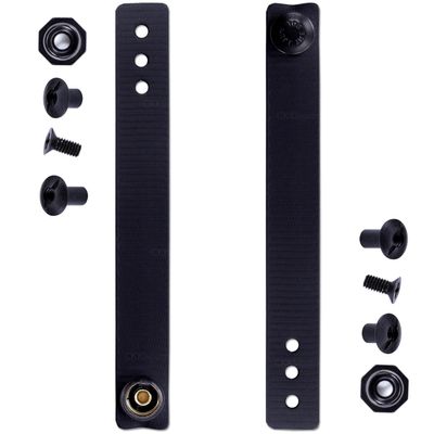 [1 Pair] HolsterSmith - (5.75 inch) - IWB Soft Belt Loops - (Black)  HD Ruberized Nylon - w/Pull-The-Dot Security Snaps & Multi Mounting Hardware - (Fits 1.25-2.0 inch Belts (Adjustable)