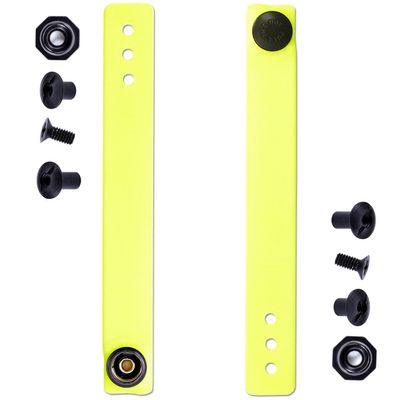 [1 Pair] HolsterSmith - (5.75 inch) - IWB Soft Belt Loops - (Yellow) HD Ruberized Nylon - w/Pull-The-Dot Security Snaps & Multi Mounting Hardware - (Fits 1.25-2.0 inch Belts (Adjustable)