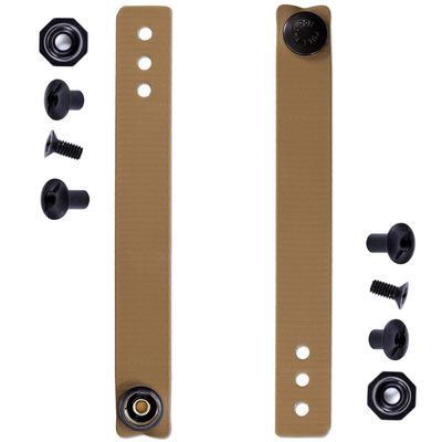 [1 Pair] HolsterSmith - (5.75 inch) - IWB Soft Belt Loops - (Coyote Brown)  HD Ruberized Nylon - w/Pull-The-Dot Security Snaps & Multi Mounting Hardware - (Fits 1.25-2.0 inch Belts (Adjustable)