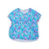 UPF 50+ baby and Children's Kaia Beach Swim Cover-up | UPF 50+, highest Certified UV Sun Protection | Triple Brush Soft Fabric | Seahorse Garden, 7/8 view 1