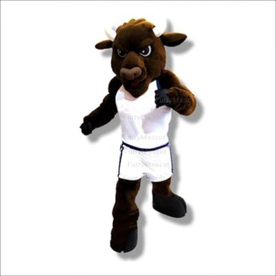 Strong Bison Suit Animal Mascot Costume Party Carnival Costumes With Fan Inside the Head