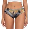 ZLYYXY Women'S Novelty Underwear Animals Hyena Printed Briefs Panties For Women Soft Comfortable And Breathable (Xs-4xl) Black view 1