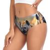 ZLYYXY Women'S Novelty Underwear Animals Hyena Printed Briefs Panties For Women Soft Comfortable And Breathable (Xs-4xl) Black view 3