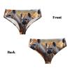 ZLYYXY Women'S Novelty Underwear Animals Hyena Printed Briefs Panties For Women Soft Comfortable And Breathable (Xs-4xl) Black view 4