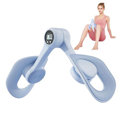 CHANGLKJ Thigh Master, Pelvic Floor Trainer, Hip Exercise Equipment with Intelligent Counter, 360 Rotation and Shock-Absorbing Anti-Slip, Hollow Design, for Postpartum Women, Fitness Beginners