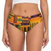 ZLYYXY Women'S Novelty Underwear African Weaving Printed Briefs Panties For Women Soft Comfortable And Breathable (Xs-4xl) Black view 1