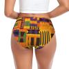 ZLYYXY Women'S Novelty Underwear African Weaving Printed Briefs Panties For Women Soft Comfortable And Breathable (Xs-4xl) Black view 2