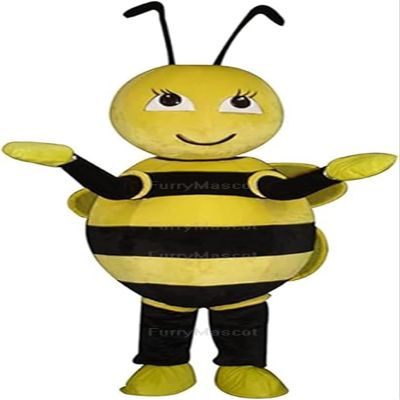 Yollow Bee Insect Suit Animal Mascot Costume Party Carnival Costumes With Fan Inside the Head