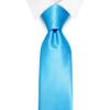 Solid Color Ties Set Men Handkerchief Cufflinks Brooch 3.15 inches Classic Formal Necktie Pocket Square Set (Light Blue 2) view 4