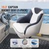 Captain Bucket Seat, Pontoon Boat Seat with Thickened Sponge Padding, Boat Captain Chair for Fishing Boat, Sightseeing Boat, Speedboat, Canoe, 1-Piece view 2