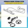 TYMMC Hydraulic Outboard Steering Kit 300HP, Hydraulic Steering Kit Helm Pump,Hydraulic Boat Steering Kit with 22 Feet Hydraulic Steering Hose for Boat Steering System view 3
