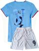 Soccer Jerseys Kids 7#10 Football Sports Fan for Boys Girls Youth Soccer Shirts and Shorts Stockings Set for 4-14 Years Blue view 1