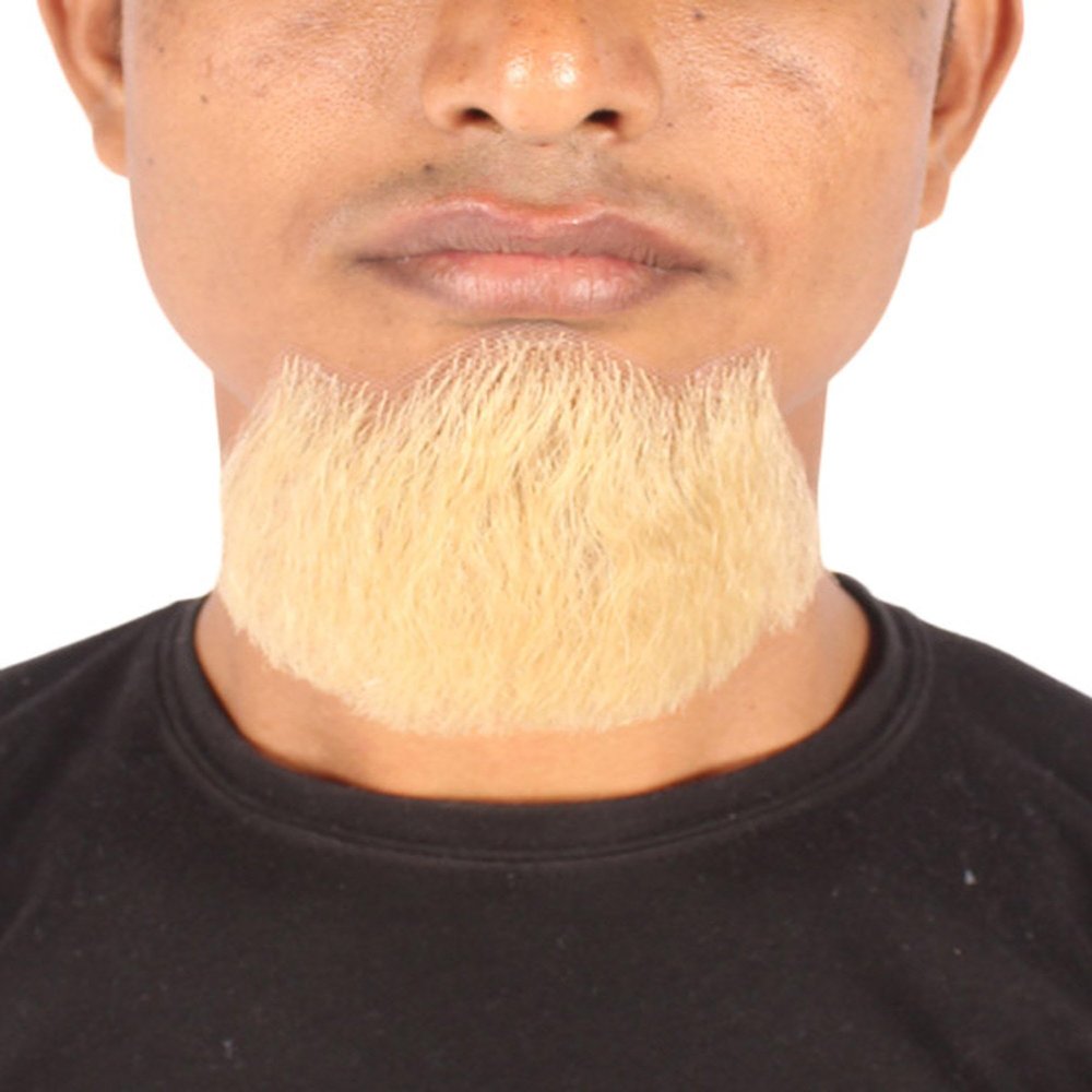 BC GOODS BY Men's Premium Human Hair Beard for Cosplay and Performance, Blonde