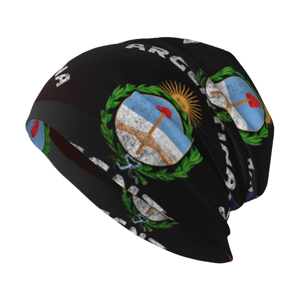 Argentina Coat of Arms Argentina Comfort Elegance Knitted Hat Black Daily for Men Women