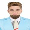 BC GOODS BY Men's Premium Human Hair Beard for Cosplay and Performance, Light Brown view 1