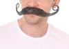 BC GOODS BY Men's Curly Mustache Human Hair Facial Hair for Cosplay, Black view 2