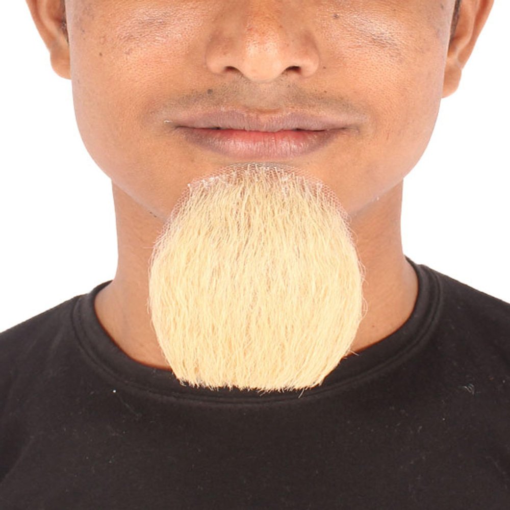 BC GOODS BY Synthetic and Human Hair Blend Goatee for Men, Blonde