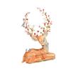 Colaxi Enamel Elk Trinket Box Enameled Jewelry Box Ornament Metal Craft Ornate Decor Decorative Jewelry Holder Box for Necklace, Orange view 1