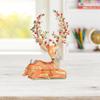 Colaxi Enamel Elk Trinket Box Enameled Jewelry Box Ornament Metal Craft Ornate Decor Decorative Jewelry Holder Box for Necklace, Orange view 4