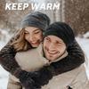 PFFY Beanie Hats for Men Women Winter Thick Warm Lined Beanies Knit Skull Cap Mix Black view 2