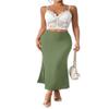 ELDINA Women's 2024 Casual Long Skirt Skirt Army Green view 1