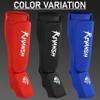 Fadi Sports Revansh Shin Instep Guards - Unisex High-Impact Foam Leg Protectors for MMA, Muay Thai, Kickboxing, BJJ, Karate, Taekwondo - Ergonomic Design, Sizes XXXS to XL (Blue, X-Large) view 2