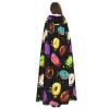 BREAUX Donut print Halloween cape, Halloween cape, Halloween hooded cape, adult party decoration cape view 4