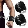 J Bryant Fitness Wrist Cuffs for Cable Machines  Heavy Duty Adjustable Wrist Straps with 7mm Neoprene Padding for Strength Training, Pull Exercises, and Forearm Support (Black, Large) view 1