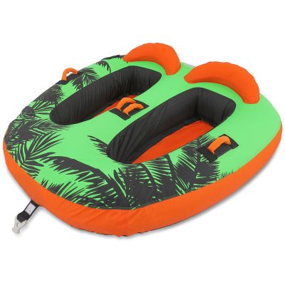 SFIHOME Inflatable Towable Tube for Boating, 2-Person Safety Inflatable Boat Tubes and Towable, Quick Inflation & Deflation, Max Load 1300lbs