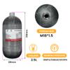 TUXING 2.5L Carbon Fiber Paintball HPA Air Tank,4500psi PCP Air System Dual Gauge Valve 24-inches High Pressure Hose with Double Quick Diconnect view 3