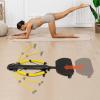 Ab Roller Rowing Machine Home Gym Fitness Equipment, Core & Abdominal Trainers, Automatic Rebound Leg, Arm, Back Trainer to Burn Fat (Black and Yellow) view 2