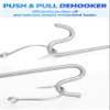 BLUEWING 20in Super Heavy Duty Dehooker Push and Pull Fishing Hook Remover Tools Stainless Steel/Aluminum Alloy Fish Dehooking Tool for Shark Marlin Giant Grouper, Silver view 3