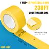Hear XSUS 2PCs 2" x 230FT Outdoor Pickleball Court Tape - Indoor Durable Floor Tape and Tape Cutter for Creating and Marking Court Boundaries, Ideal for Pickleball Enthusiasts. (Style 3) view 2