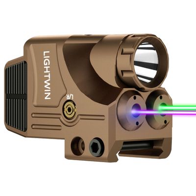 Green Purple Laser Beams with 800 Lumens Flashlight for Pistols, 3 in1 Laser Light Combo, Tactical USB Rechargeable Laser Sight, Strobe & Steady Flashlight for Picatinny Rail