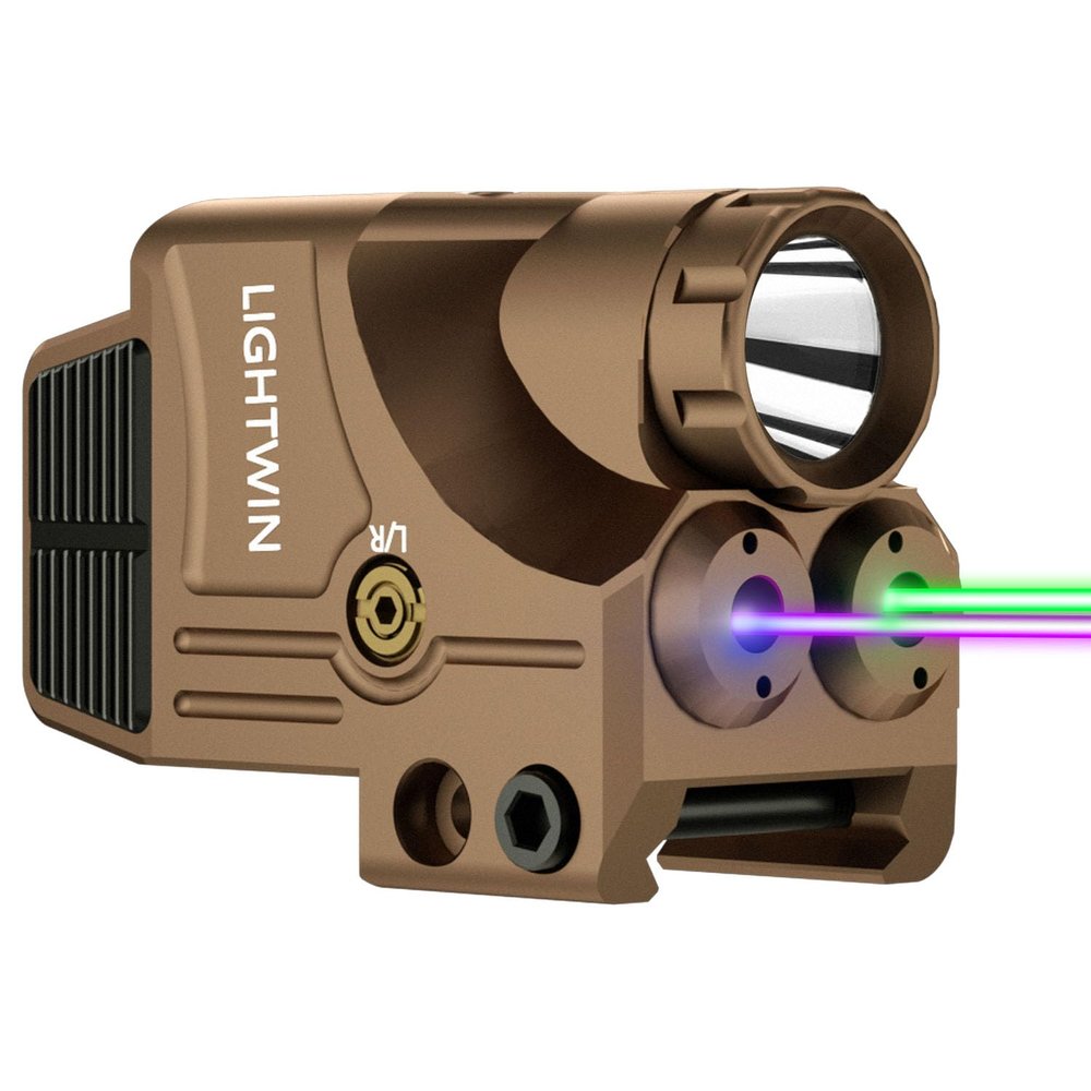 Green Purple Laser Beams with 800 Lumens Flashlight for Pistols, 3 in1 Laser Light Combo, Tactical USB Rechargeable Laser Sight, Strobe & Steady Flashlight for Picatinny Rail