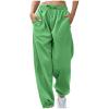 Baggy Sweatpants Wide Leg Sweatpants Women Fall Fashion Joggers Lounge Pants Fleece Lined Casual Winter Green view 1