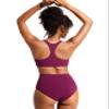 CRZ YOGA Womens Racerback Bikini Tops Scoop Neck Bathing Suit Swimsuit Padded Swim Sport Bra Fuchsia Large view 2