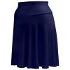 Forestyle 2325 Women's Solid Flared Lightweight High Waist Pull On Closure Stretchy A-Line Foldable Midi Skirt Navy S view 4