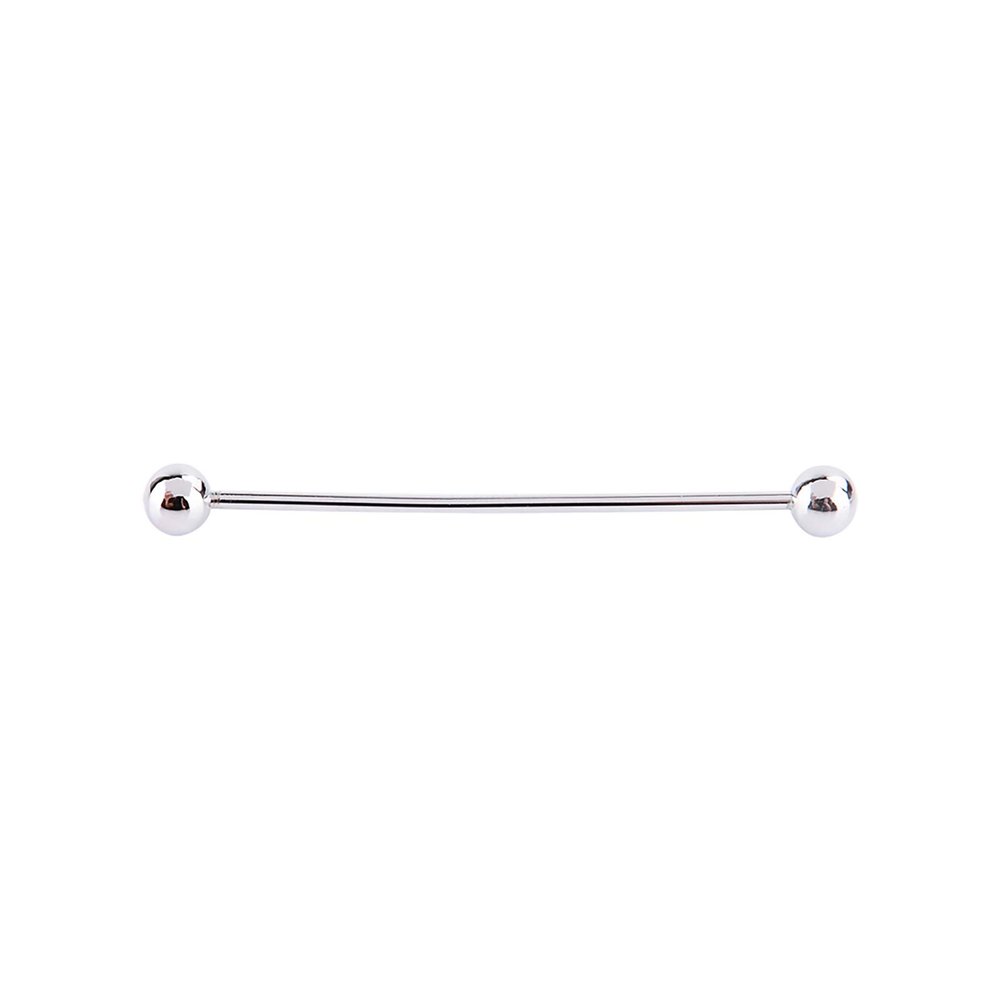 6CM Men Silver Plated Tone Steel Collar Tie Pin Stud Barbell Bar Clip Clasp Brooch