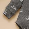 7 Clothes Sunprint Stripe Pantsuit for 0 to 18 Months Baby Outfit boy (Dark Gray, 6-9 Months) view 3
