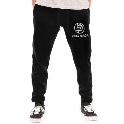 WQTJKMDD Krav MAGA Logo Sweatpants Men's Cotton Sport Pants Black