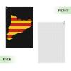 ASEDFGT Flag Map of Catalonia Golf Towel 16 x 24 Inch Golf Towels for Golf Bags Polyester Golf Towel with Carabiner Clip Men and Women Golf Accessories view 2