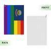 ASEDFGT Pride Rainbow LGBT Flag of Idaho Golf Towel 16 x 24 Inch Golf Towels for Golf Bags Polyester Golf Towel with Carabiner Clip Men and Women Golf Accessories view 2