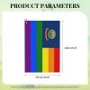 ASEDFGT Pride Rainbow LGBT Flag of Idaho Golf Towel 16 x 24 Inch Golf Towels for Golf Bags Polyester Golf Towel with Carabiner Clip Men and Women Golf Accessories view 4